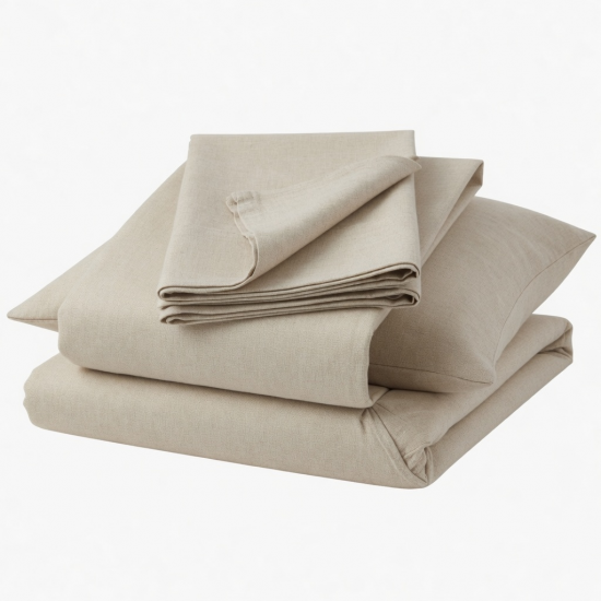 Bed Sheets Premium 100% Linen Blend Cotton, Breathable Durable, Anti Tear