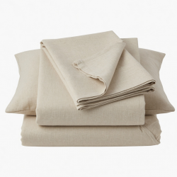 Bed Sheets Premium 100% Linen Blend Cotton, Breathable Durable, Anti Tear