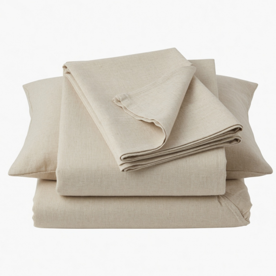 Bed Sheets Premium 100% Linen Blend Cotton, Breathable Durable, Anti Tear