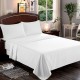 Fitted Sheet Microfiber Luxury Size Full Resistant Fading Bedding White