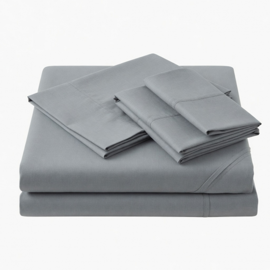 Luxury Bamboo 4-Piece California King Bed Sheet Set - Cooling & Soft Gray