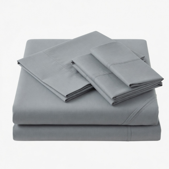 Luxury Bamboo 4-Piece California King Bed Sheet Set - Cooling & Soft Gray