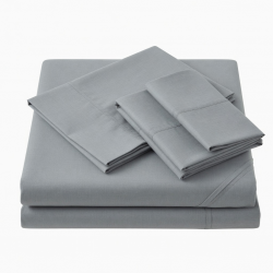 Luxury Bamboo 4-Piece California King Bed Sheet Set - Cooling & Soft Gray