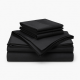 Luxury Bamboo Bed Sheet Set, California King, Cooling & Silky Soft, Black