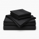 Luxury Bamboo Bed Sheet Set, California King, Cooling & Silky Soft, Black