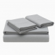 Luxury Twin Bamboo Bed Sheet Set, Cooling & Soft, Light Gray, 3 Pieces