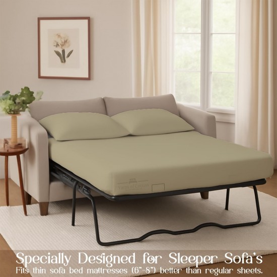Bed Sheet Set 4 Piece Quality Premium 100% Cotton 500 Thread Count