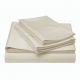 Bed Sheet Set Queen 100% Cotton 400 Thread Count Satin Ivory Design California Soft