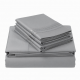 Bed Sheet Set Queen 100% Cotton 400 Thread Count Woven Satin Grey Design California