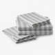 Bed Sheet Set 4 Piece Stripes Relief Soft Luxury Microfiber High Count Thread Count