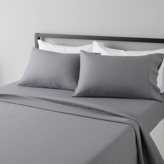 Microfiber Bed Sheet Set King Dark Gray 4 Piece