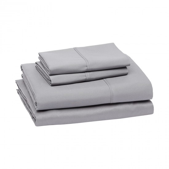 Microfiber Bed Sheet Set King Dark Gray 4 Piece