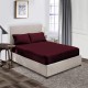 Bed Sheets 15 To 30 Inch Deep Pocket 100% Cotton Wine Solid