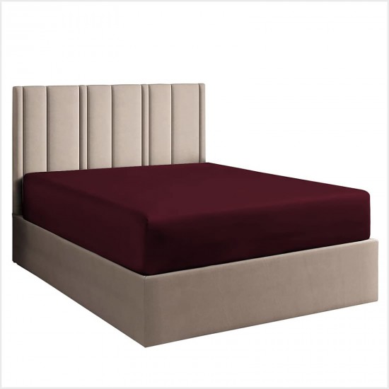 Bed Sheets 15 To 30 Inch Deep Pocket 100% Cotton Wine Solid