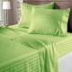 Bed Sheets 15 To 30 Inch Deep Pocket 100% Cotton Sage Stripe
