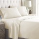 Bed Sheets 15 To 30 Inch Deep Pocket 100% Cotton Ivory Solid