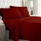 Bed Sheets 15 To 30 Inch Deep Pocket 100% Cotton Burgundy Solid