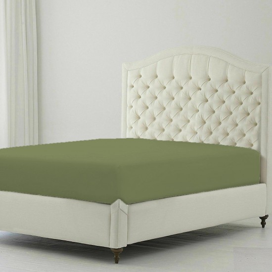 Bed Sheets 15 To 30 Inch Deep Pocket Organic Cotton Moss Solid