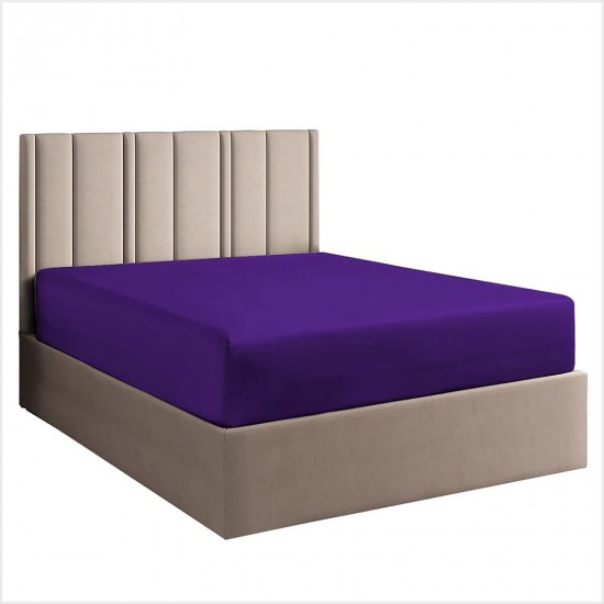 Bed Sheets 15 To 30 Inch Deep Pocket Organic Cotton Purple Solid