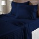 Bed Sheets 15 To 30 Inch Deep Pocket Organic Cotton Navy Blue Stripe