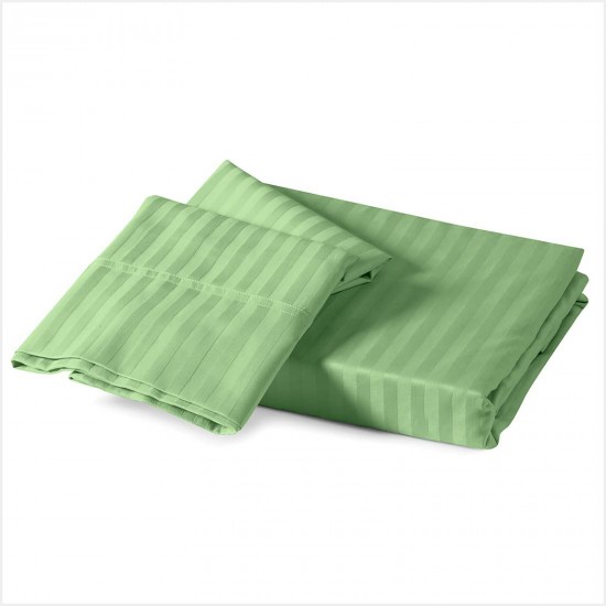 Bed Sheets 15 To 30 Inch Deep Pocket Organic Cotton Moss Stripe