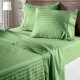Bed Sheets 15 To 30 Inch Deep Pocket Organic Cotton Moss Stripe
