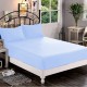 Bed Sheets 15 To 30 Inch Deep Pocket Organic Cotton Sky Blue Solid