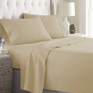 Bed Sheets 15 To 30 Inch Deep Pocket Organic Cotton Taupe Solid