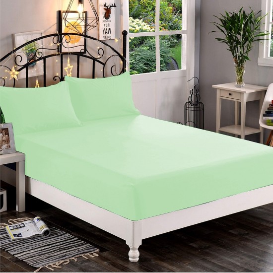Bed Sheets 15 To 30 Inch Deep Pocket Organic Cotton Sage Solid
