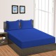 Bed Sheets 15 To 30 Inch Deep Pocket Organic Cotton Royal Blue Stripe