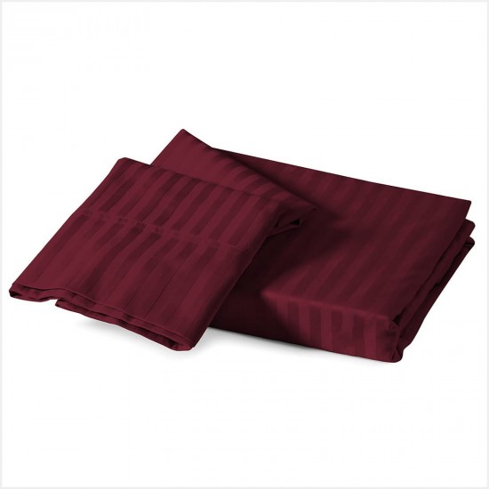 Bed Sheets 15 To 30 Inch Deep Pocket Organic Cotton Wine Stripe