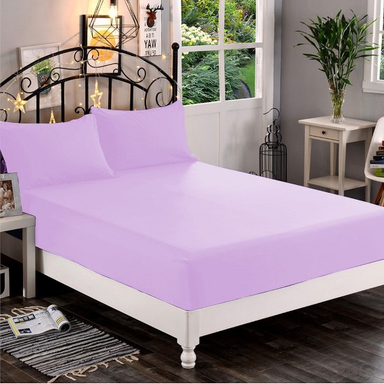 Bed Sheets 15 To 30 Inch Deep Pocket Organic Cotton Lavender Solid