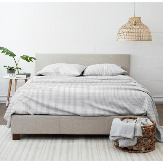 4 Piece Pattern Microfiber Bed Sheets Set Sage Beaded Arrows King