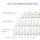 4 Piece Pattern Microfiber Bed Sheets Set Sage Beaded Arrows King