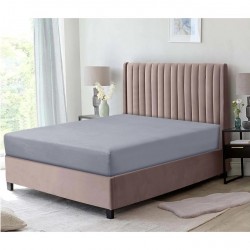 Gray Double Fitted Sheets 100% Cotton Flannel Soft Thermal Bedding