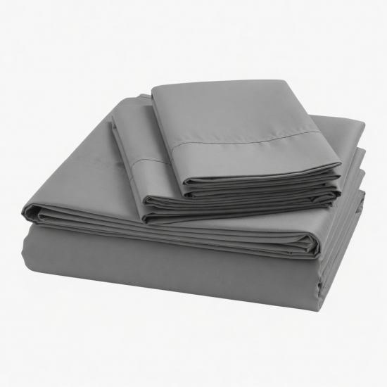 1500 Supreme King Sheet Set Gray Luxury Hotel Bedding