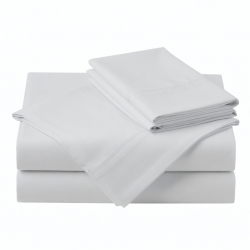 Bamboo King Sheets Set 4 Piece Cooling Breathable White