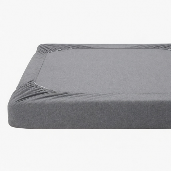 Fitted Bed Sheet Comfortable Sheet for Home Cotton Gray Style 8039