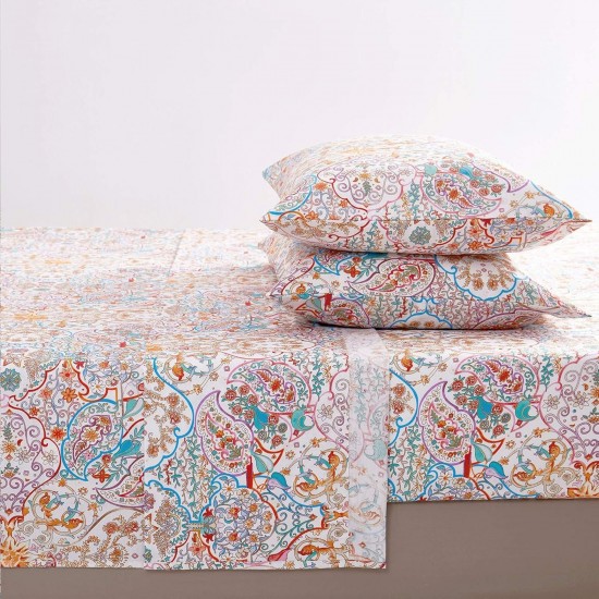 Bed Sheet Set Boho Queen 4 Piece Pattern Paisley Deep Pocket Soft Bedding