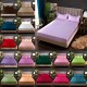 Fitted Sheet Satin Fully Bed Sheet Extra Deep Colour Solid All Sizes Home