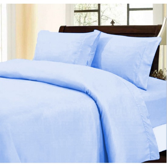 1000 or 1200 Thread Count 100% Cotton Sky Blue Solid Bedding