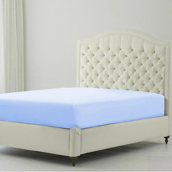 1000 or 1200 Thread Count 100% Cotton Sky Blue Solid Bedding