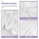 Fitted Bed Sheet Comfortable Sheet for Home Cotton White Style 9545