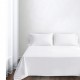 Fitted Bed Sheet Comfortable Sheet for Home Cotton White Style 9545
