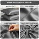 Bed Sheets Satin Luxury Queen - 4 Piece Cooling, Silky Soft, Deep Pockets (Grey)