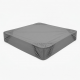 Fitted Bed Sheet Comfortable Sheet for Home Cotton Gray Style 3880