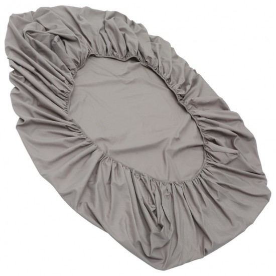 Fitted Bed Sheet Comfortable Sheet for Home Cotton Gray Style 0060