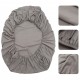 Fitted Bed Sheet Comfortable Sheet for Home Cotton Gray Style 0060
