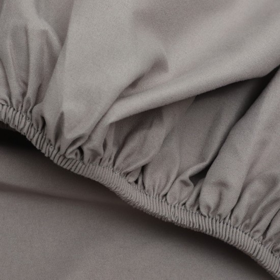 Fitted Bed Sheet Comfortable Sheet for Home Cotton Gray Style 8769