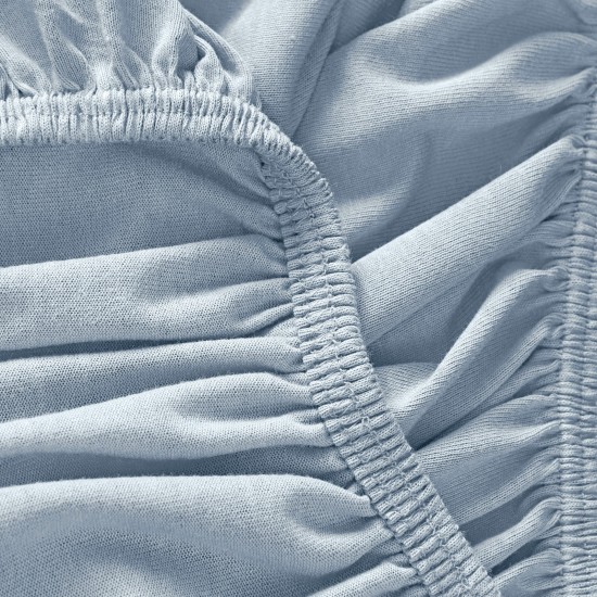 Pack of 2 Fitted Sheets Jersey 100% Cotton Bed Sheets